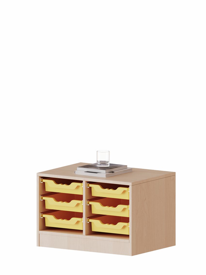 ErgoTray Regal zweireihig 1 OH, 6 Boxen M